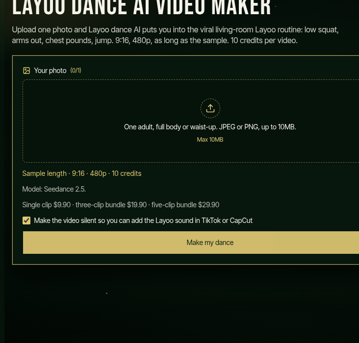 How to Make a Layoo Dance Video with AI (Photo to TikTok)